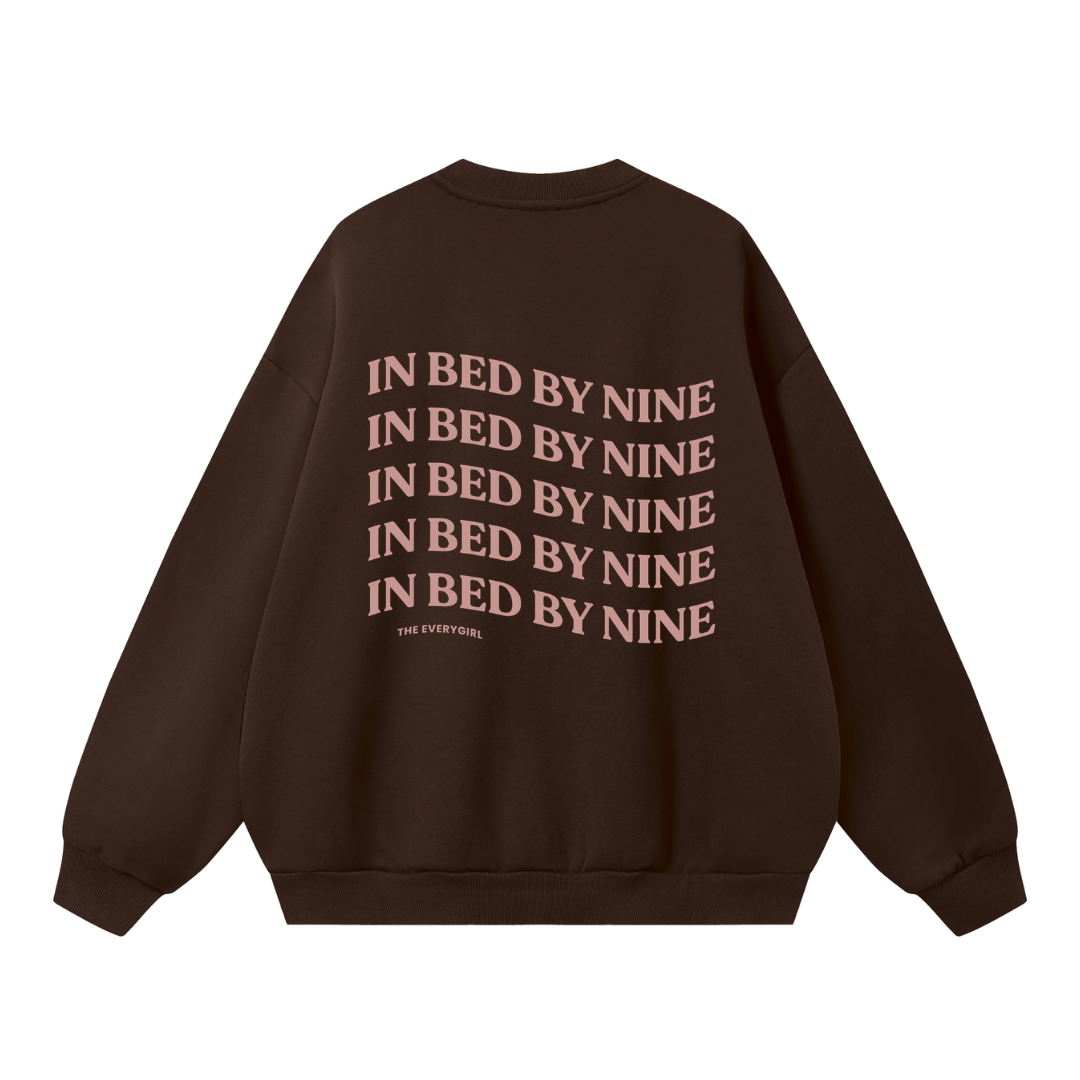 In Bed by Nine Crewneck in Brown
