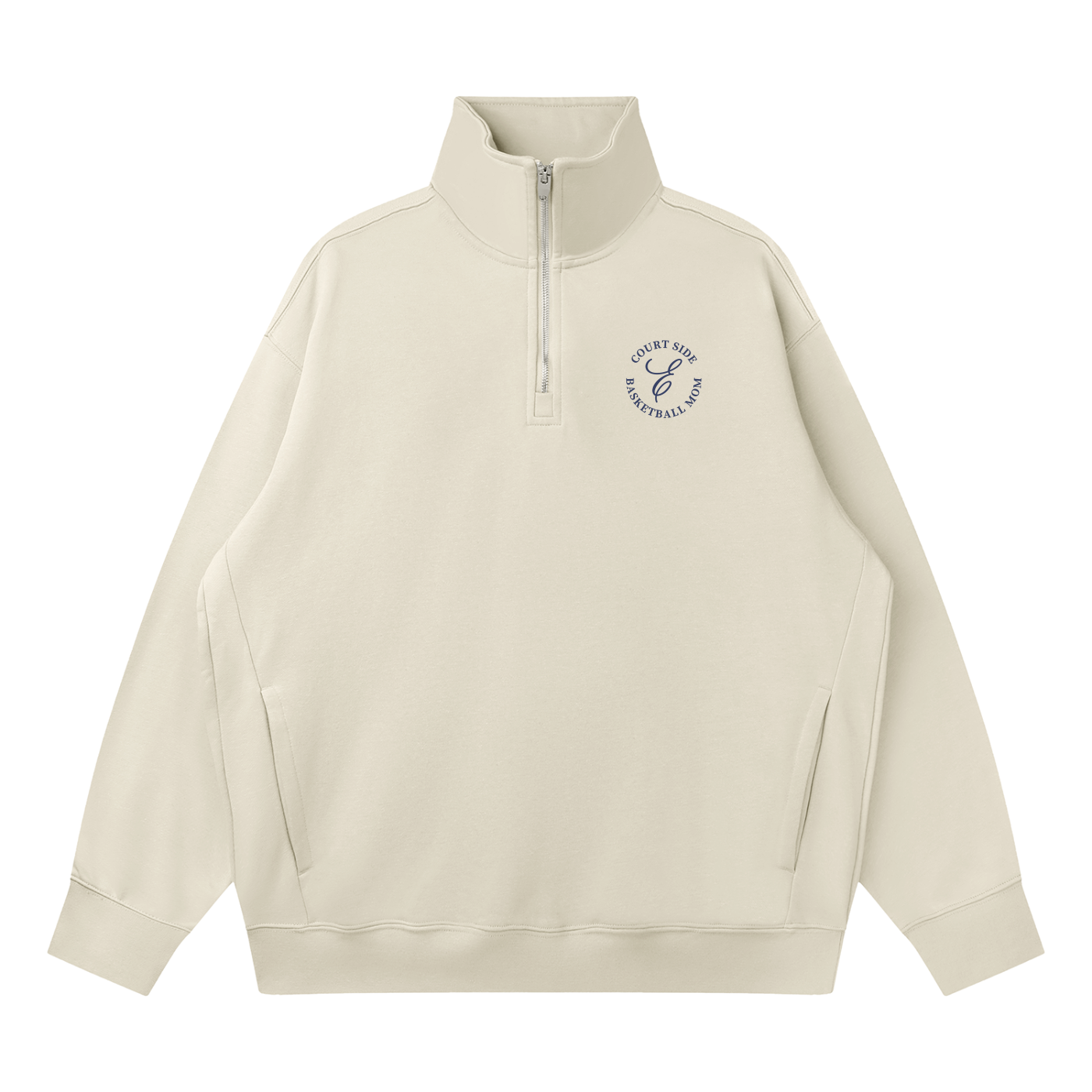 Basketball Mom Half Zip Sweatshirt