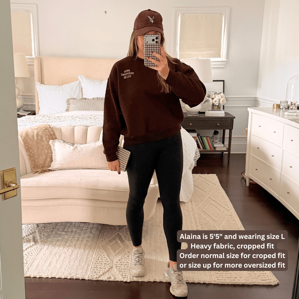In Bed by Nine Crewneck in Brown