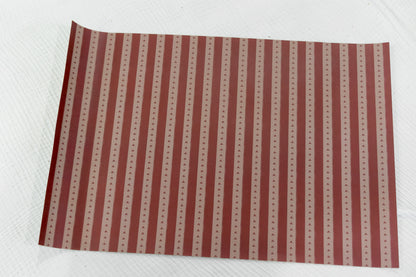 Muted Red Stripe Gift Wrapping Paper