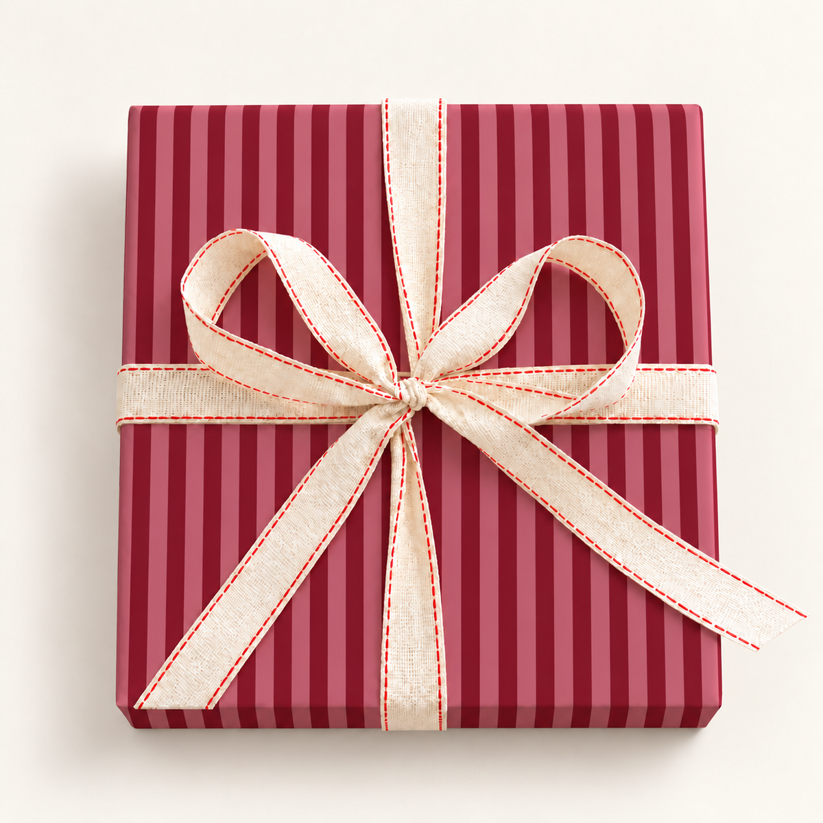 Red & Pink Stripe Wrapping Paper