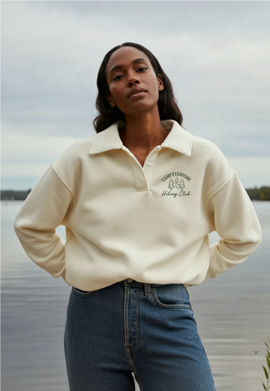 Hiking Club Collared Sweatshirt